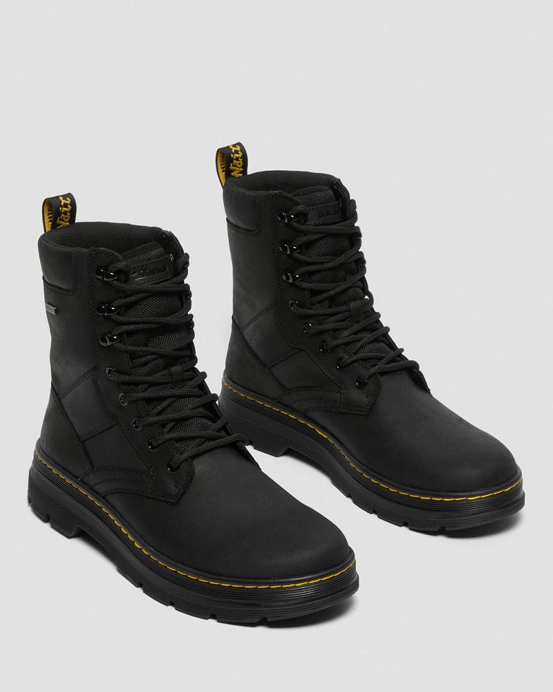 Men's Dr Martens Iowa Waterproof Poly Ankle Boots Black | AU 443SGL